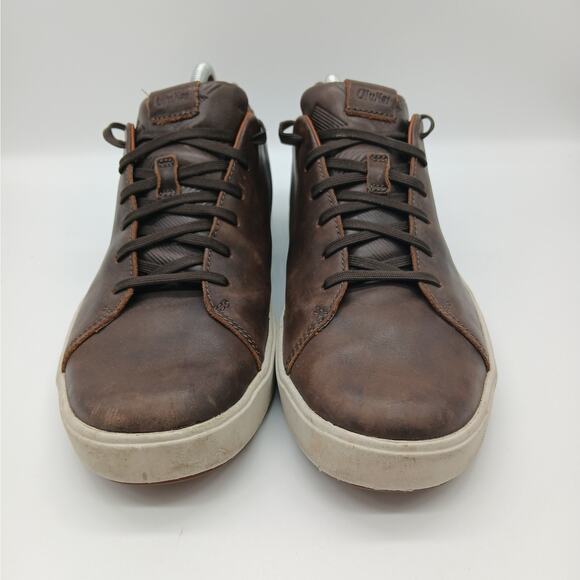 Olukai Lae'ahi Li 'Ili Mens Leather Casual Sneakers Shoes Brown Men's Size 10.5 - Picture 2 of 11